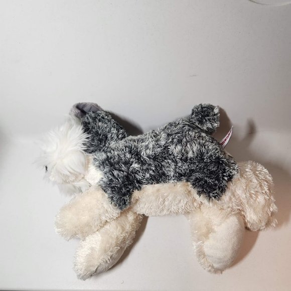 8" Stein Schnauzer Grey Stuffed Animal Dog Plush Puppy Aurora Incredibly soft - Picture 7 of 9